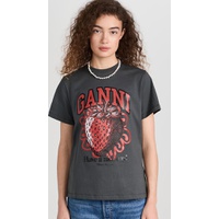Basic Jersey Strawberry Relaxed T-Shirt 가니 GANNI32023