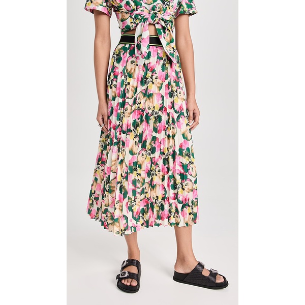  Le Superbe Warhol Floral Pleated Skirt LESUP30320