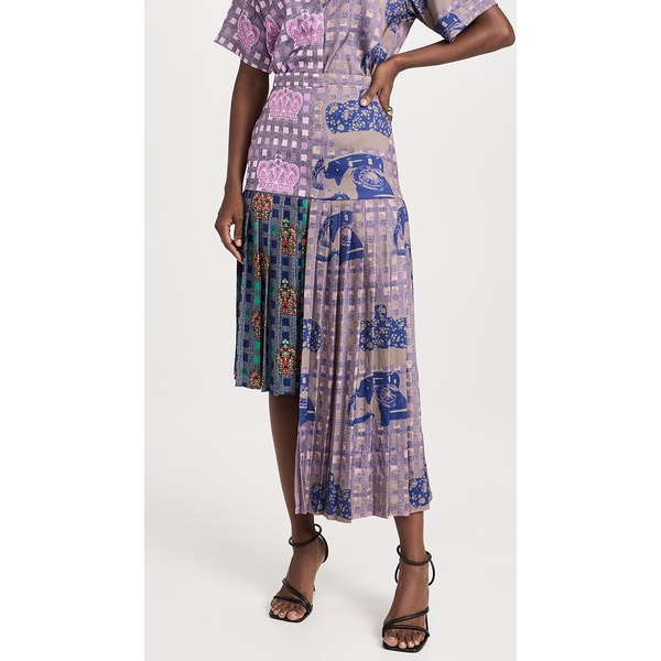  Lisa Folawiyo Asymmetric Pleated Skirt LFALO30005