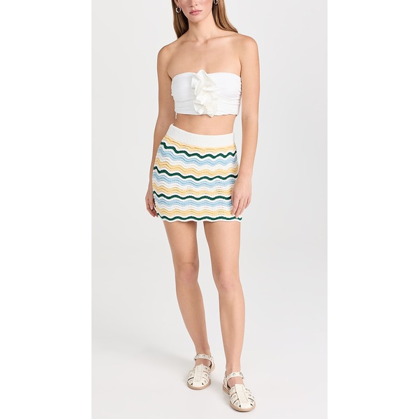  카사블랑카 Casablanca Boucle Wave Skirt CASAB30110