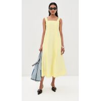 3.1 Phillip Lim Square Neck Structured Cotton Midi Dress