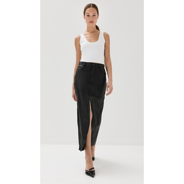  Reformation Veda Tazz Leather Maxi Skirt REFOR41148