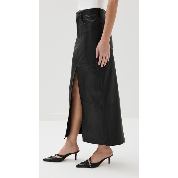  Reformation Veda Tazz Leather Maxi Skirt REFOR41148