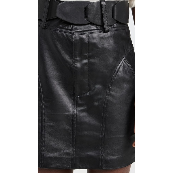  Cedric Leather Miniskirt W/ Belt SEAAA21989