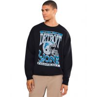 Mens Junk Food Clothing NFL Detroit Lions Helmet Flea Market Crew Fleece