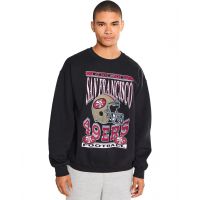 Mens Junk Food Clothing NFL San Francisco 49ers Helmet Flea Market Crew Fleece