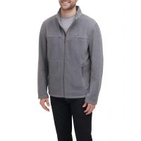 Mens Tommy Hilfiger Classic Zip Front Polar Fleece Jacket_Light Grey