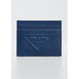 Prada Mens Saffiano Tonal Logo Leather Card Case 4276451