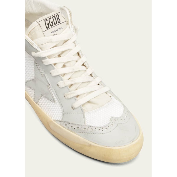 골든구스 골든구스 Golden Goose Mid Star Mixed Leather Net Sneakers 4443018