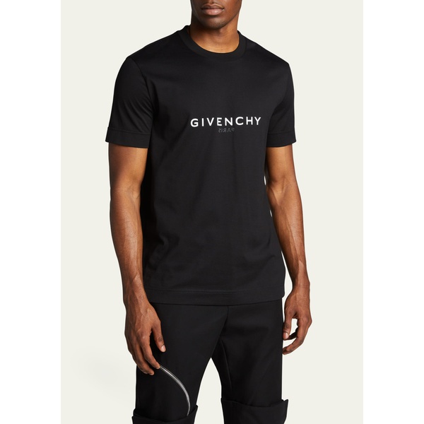 지방시 지방시 Givenchy Mens Slim Basic Logo T-Shirt 4095098