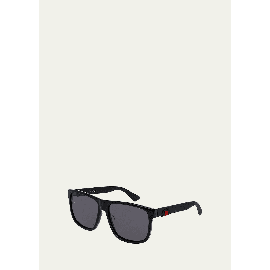 구찌 Gucci Square Acetate Sunglasses, Black 2353615