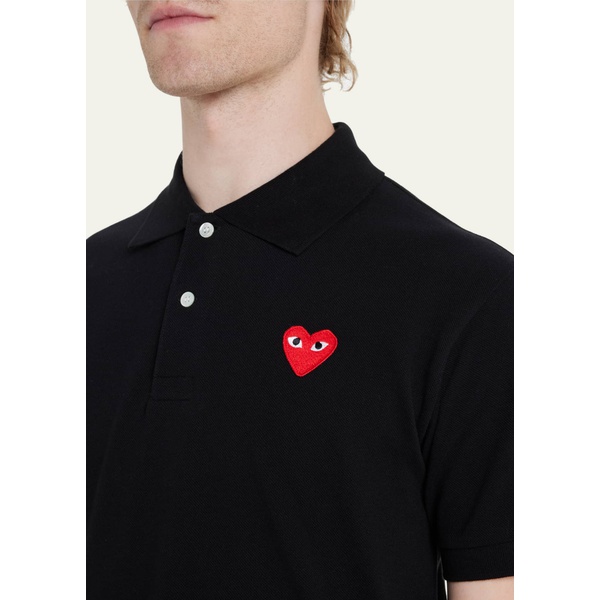  Comme des Garcons Mens Polo Shirt with Heart 2522780