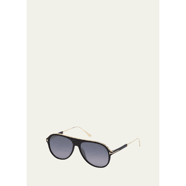 톰포드 톰포드 TOM FORD Mens Shield Acetate Sunglasses - Gradient Lens 2560177