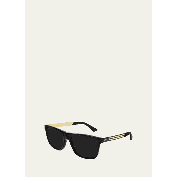 구찌 구찌 Gucci Mens Square Acetate Logo Sunglasses 3418501