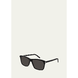 생로랑 Saint Laurent Mens Rectangle Solid Acetate Sunglasses 3418705
