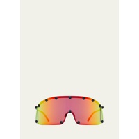 릭 오웬스 Rick Owens Mens Mirrored Studded Shield Sunglasses 4048247