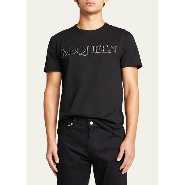 알렉산더 맥퀸 알렉산더맥퀸 Alexander McQueen Mens Embroidered Logo T-Shirt 4167639