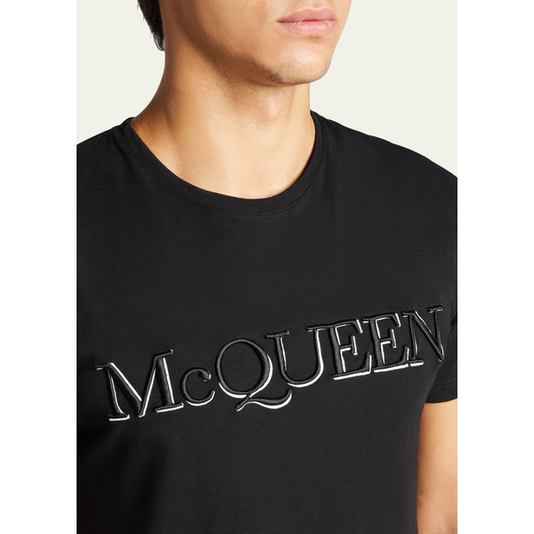 알렉산더 맥퀸 알렉산더맥퀸 Alexander McQueen Mens Embroidered Logo T-Shirt 4167639