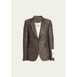 골든구스 Golden Goose Leopard Jacquard Wool Blazer 4178321