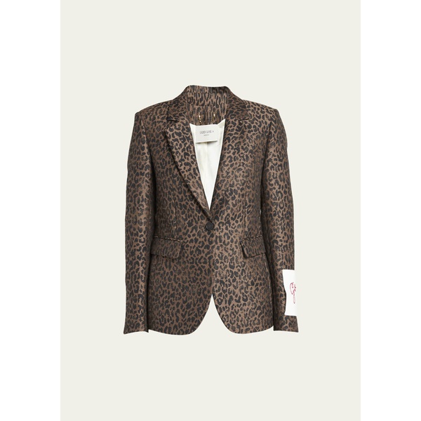 골든구스 골든구스 Golden Goose Leopard Jacquard Wool Blazer 4178321