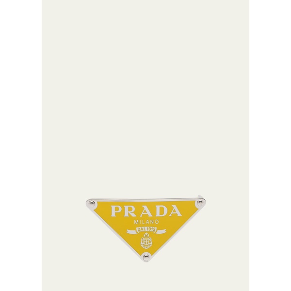 프라다 Prada Mens Triangle Logo Metal Belt Buckle 4279700