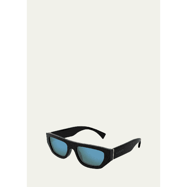 구찌 구찌 Gucci Mens Rectangle Full-Rim Sunglasses 4280803