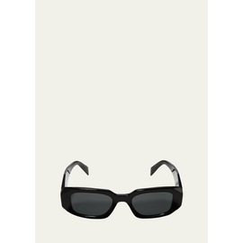 Prada Mens Rectangle Acetate Logo Sunglasses 4281712