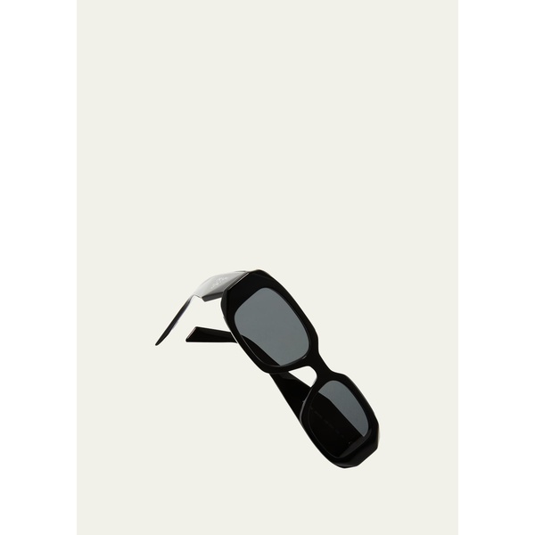 프라다 Prada Mens Rectangle Acetate Logo Sunglasses 4281712