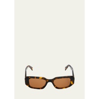 Prada Mens Rectangle Acetate Logo Sunglasses 4281712