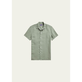 랄프로렌 Ralph Lauren Purple Label Mens Archer Solid Camp Shirt 4321866
