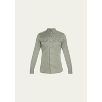 톰포드 TOM FORD Mens Linen-Cotton Slim-Fit Sport Shirt 4335951
