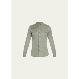 톰포드 TOM FORD Mens Linen-Cotton Slim-Fit Sport Shirt 4335951