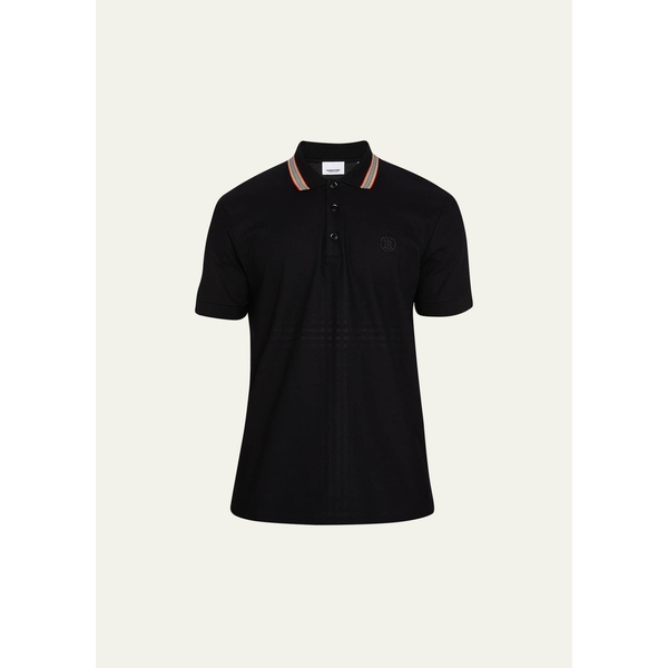 버버리 버버리 Burberry Mens Pierson Icon Stripe Polo Shirt 4338172