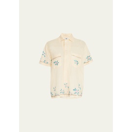 보디 Bode Sequined Floral Net Boxy Shirt 4347526