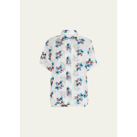 보디 Bode Daisy-Embroidered Sheer Shirt 4347527