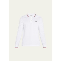 몽클레어 Moncler Mens Classic Striped-Trim Polo Shirt 4356942