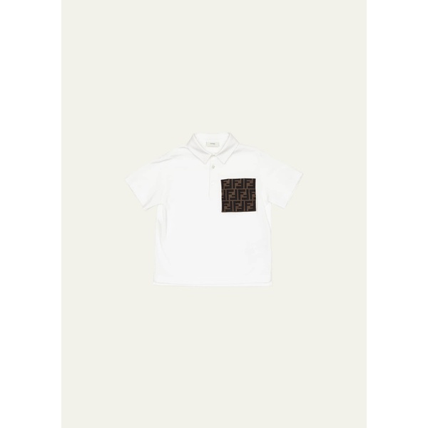 펜디 펜디 Fendi Boys FF Logo Polo Shirt, Size 8-14 4361784
