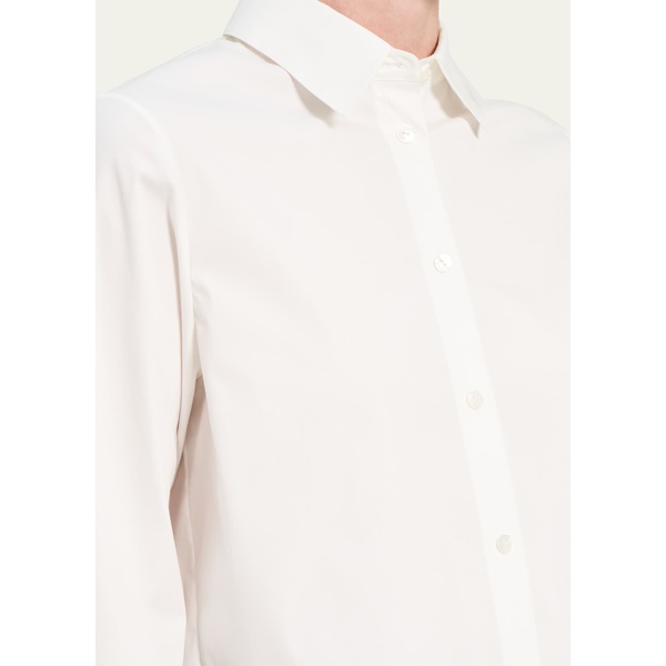 띠어리 띠어리 Theory Button-Front Cropped Dress Shirt 4398815