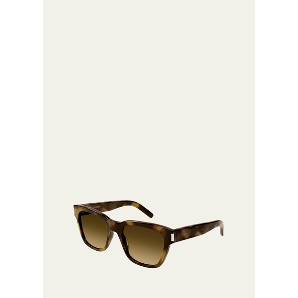 생로랑 생로랑 Saint Laurent Mens Saddle-Bridge Rectangle Sunglasses 4400781