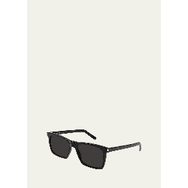 생로랑 Saint Laurent Mens Slim Acetate Rectangle Sunglasses 4400782