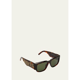 팜엔젤스 Palm Angels Mens Laguna Maxi-Logo Restangle Sunglasses 4409090