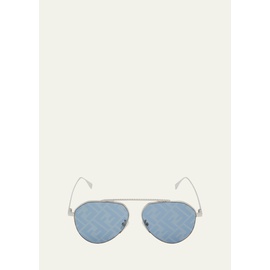 펜디 Fendi Mens Monogram Lens Metal Aviator Sunglasses 4414872