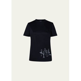 Akris Placed Croquis Embroidered Jersey T-Shirt 4417840