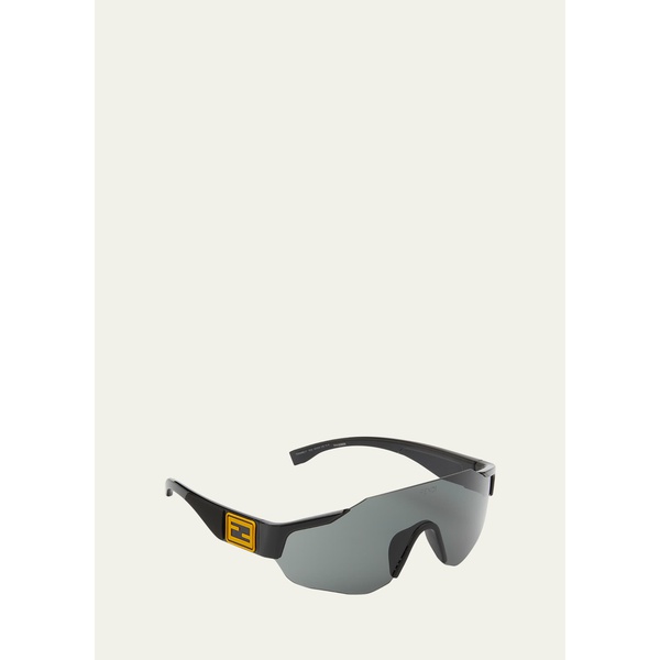 펜디 펜디 Fendi Mens FF-Logo Rimless Shield Sunglasses 4435850