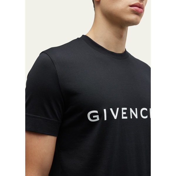 지방시 지방시 Givenchy Mens Basic Logo Crew T-Shirt 4445289