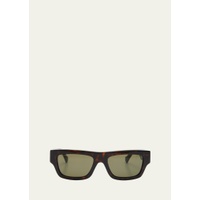 구찌 Gucci Mens Rectangle Acetate Sunglasses with Logo 4472719