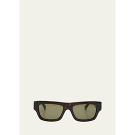 구찌 Gucci Mens Rectangle Acetate Sunglasses with Logo 4472719