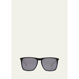 구찌 Gucci Mens Logo Plaque Aviator Sunglasses 4472724
