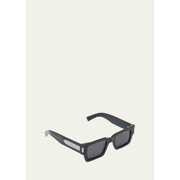 생로랑 생로랑 Saint Laurent Mens Rectangle Acetate Sunglasses with Logo 4473078