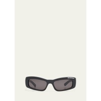 발렌시아가 Balenciaga Mens Square Acetate Sunglasses with Etched Logo 4477111